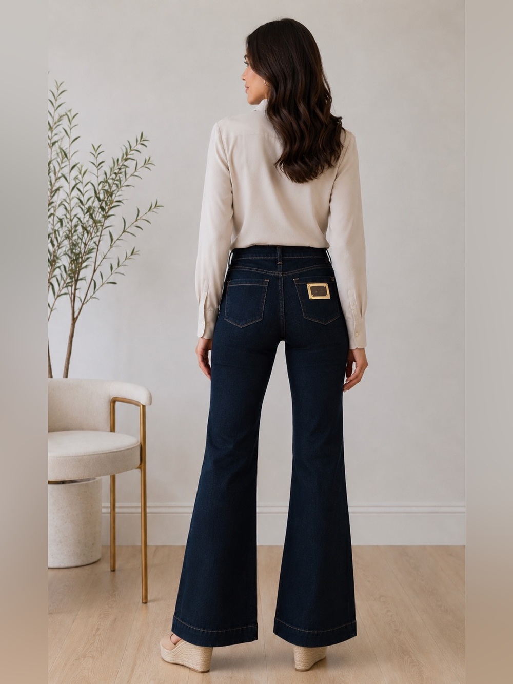 VO Virgin Only Women's Dark Indigo Boot-Cut Jeans Size 7